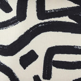 Pippa Black Brushstroke Print Contract Grade Accent Stool