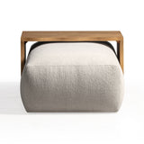 Spencer 54" Performance Basketweave Ottoman with Bridge Table