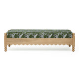 Thelma 56" Leopard Performance Jacquard Fabric Bench