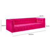 Bea 91" Performance Velvet Tufted Sofa
