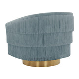 Flapper Velvet Swivel Chair