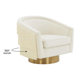 Flapper Velvet Swivel Chair
