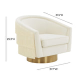 Flapper Velvet Swivel Chair