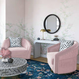Flapper Velvet Swivel Chair
