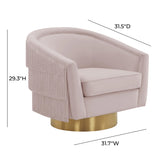Flapper Velvet Swivel Chair