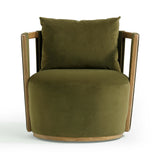 Paolo Upcycled Contract-Grade Fabric Swivel Accent Chair
