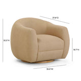 Judy Boucle Swivel Accent Chair