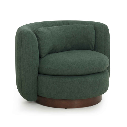 Nura Contract-Grade Chenille Swivel Accent Chair