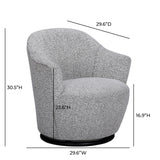 Skyla Performance Boucle Swivel Accent Chair