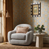 Tiago Warm Grey Performance Boucle Swivel Accent Chair