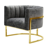 Magnolia Performance Velvet Accent Chair - Gold Base