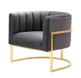 Magnolia Performance Velvet Accent Chair - Gold Base