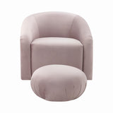 Boboli Velvet Chair and Ottoman Set