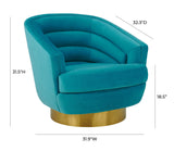 Canyon Velvet Swivel Chair