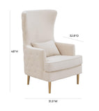 Alina Performance Velvet Tall Tufted Back Chair