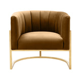 Magnolia Performance Velvet Accent Chair - Gold Base
