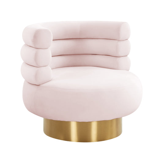 Naomi Velvet Performance Swivel Accent Chair