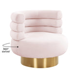 Naomi Velvet Performance Swivel Accent Chair