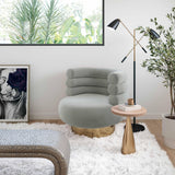 Naomi Velvet Performance Swivel Accent Chair