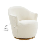Skyla Performance Boucle Swivel Accent Chair