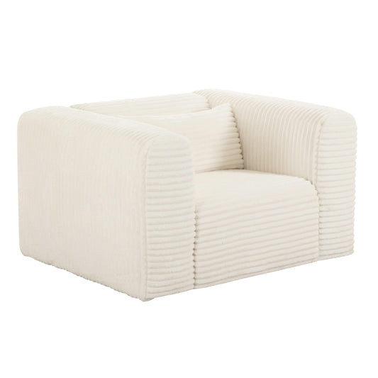 Tarra Fluffy Oversized Performance Corduroy Accent Chair