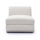 Perry Cream Performance Chenille Modular Armless Chair