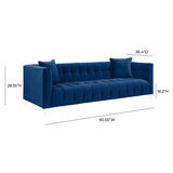 Bea 91" Performance Velvet Tufted Sofa