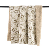 Pierre Equestrian Cotton Sateen Teddy-Backed Throw, 2 MOQ