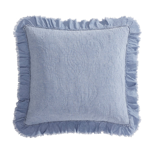 Sadie Stonewashed Paisley Ruffled Euro Sham
