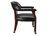 Tournament Game Table and Chairs, 6-Piece, Black (Table & 4 Side Chairs)