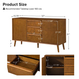 Abigail 57" Wide 3 Drawer Sideboard/TV Stand