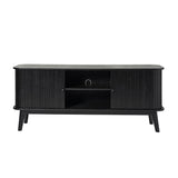 David 59" Modern Hidden Space Sliding Door TV Stand