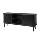 David 59" Modern Hidden Space Sliding Door TV Stand