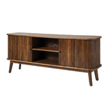 David 59" Modern Hidden Space Sliding Door TV Stand