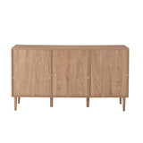 Posey 56″ Wood & Rattan Sideboard – Modern Coastal Storage Cabinet