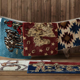 Patchwork Bandana Strumming Cowboy Jacquard Bath & Kitchen Rug