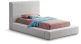 Terra Boucle Fabric Bed: Luxurious Contemporary Design with High Headboard for Stunning Bedrooms
