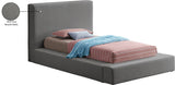 Terra Boucle Fabric Bed: Luxurious Contemporary Design with High Headboard for Stunning Bedrooms
