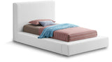 Terra Boucle Fabric Bed: Luxurious Contemporary Design with High Headboard for Stunning Bedrooms