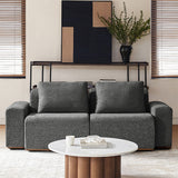 Terra Cloud 139" Boneless Sectional Sofa with Table - Deep-Seated Sectional for Modern Living Rooms