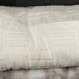 Tessera Embossed Geometric Plush Blanket Set