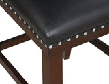 Tiffany 24" Counter Stool, Black Vegan Leather