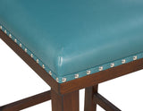 Tiffany 24" Counter Stool, Peacock Leatherette