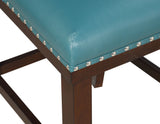 Tiffany 24" Counter Stool, Peacock Leatherette