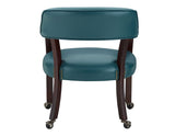 Tournament Game Table and Chairs, 6 Piece, Teal (Table & 4 Captains Chairs)