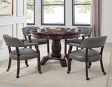 Tournament Game Table and Chairs, 6-Piece, Gray (Table & 4 Chairs)