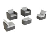 Transformer Patio Conversation Set - Modular 3 Piece to 5