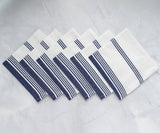 Striped Napkins - Cloth Napkins Set of 6