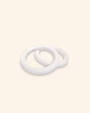 ULPU MINI gym rings | white waxed - black straps