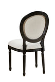 Louis Oval Back Side Chair (Black)